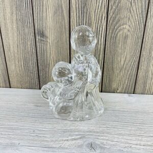 MIKASA Clear Crystal Choir Angels Statue Vintage Decoration Figurine Germany